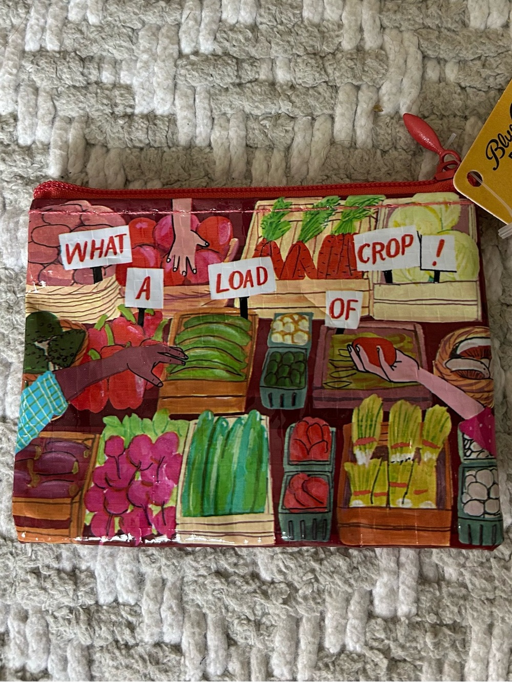 Blue Q Multicolor Farmer's Market Zip Pouch